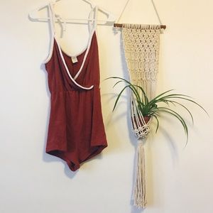 Vintage rust colored terry cloth jumper